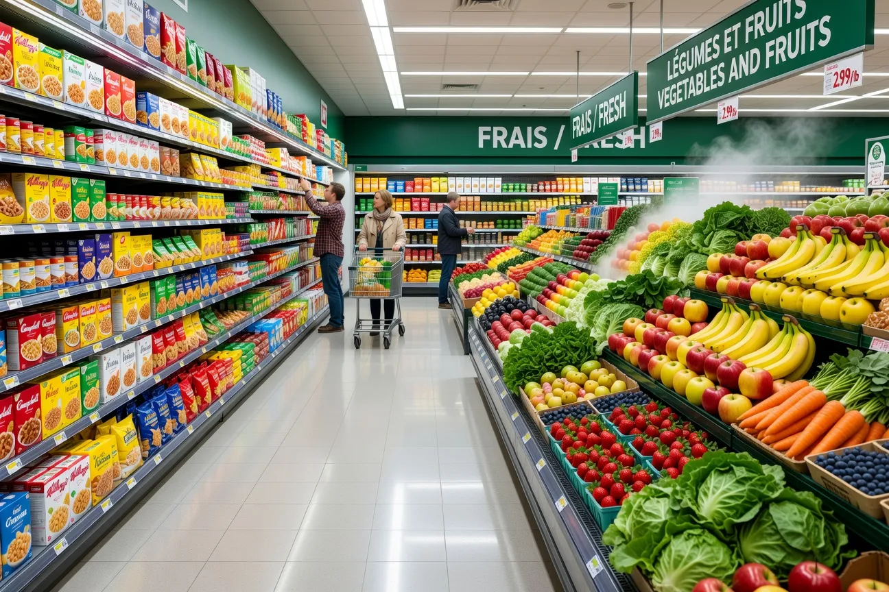 Supermarché IGA Canada épicerie prix voyage budget