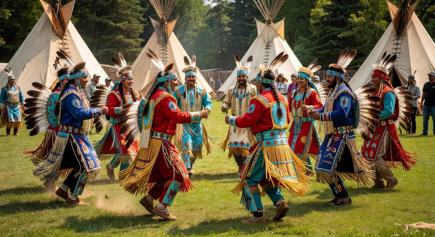 Pow-wow traditionnel des Premieres Nations au Canada
