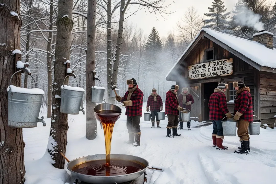 Cabane à sucre Québec sirop d'érable